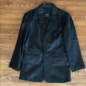 Black Wilson’s Leather (Pelle Studio) Blazer Men L